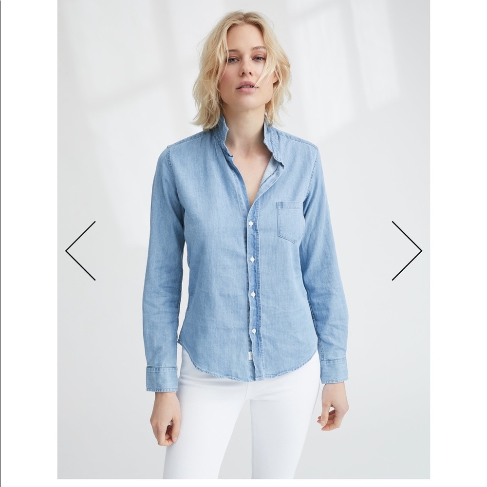 Frank &Eileen denim button down shirt size xs